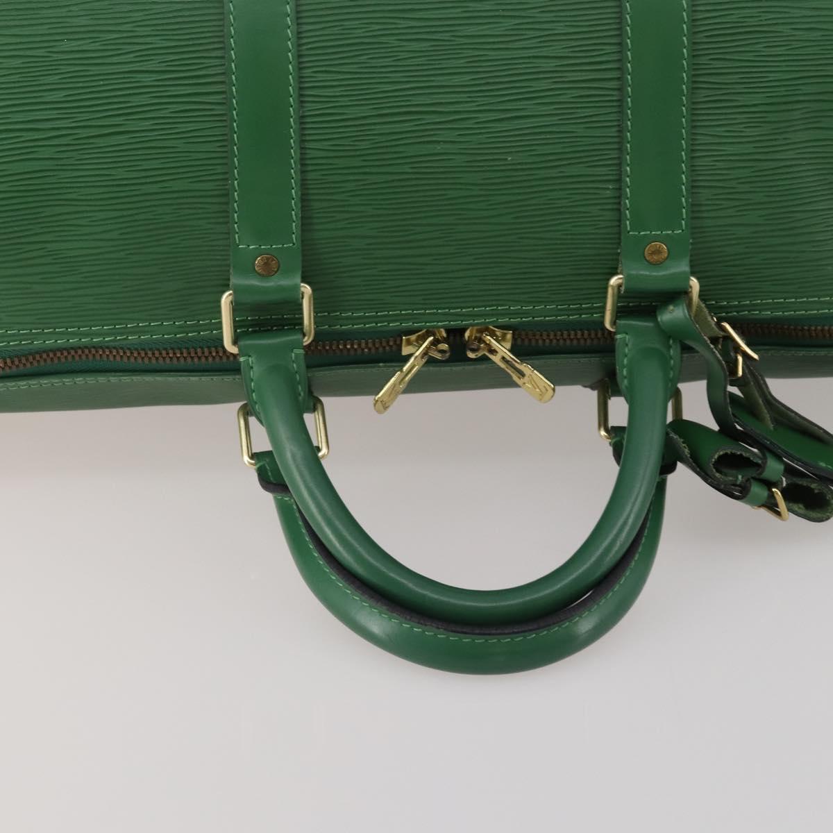 LOUIS VUITTON Epi Keepall 55 Boston Bag Green M42954 LV Auth 202476A