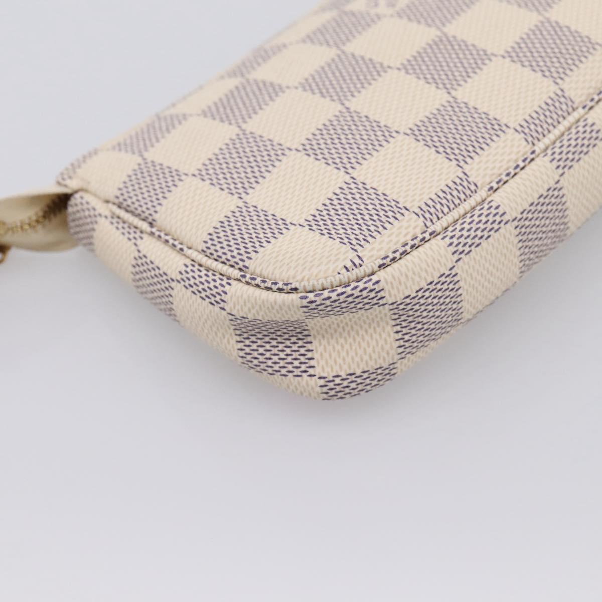 LOUIS VUITTON Damier Azur Vivienne Mini Pochette Pouch N60487 LV Auth 202478M