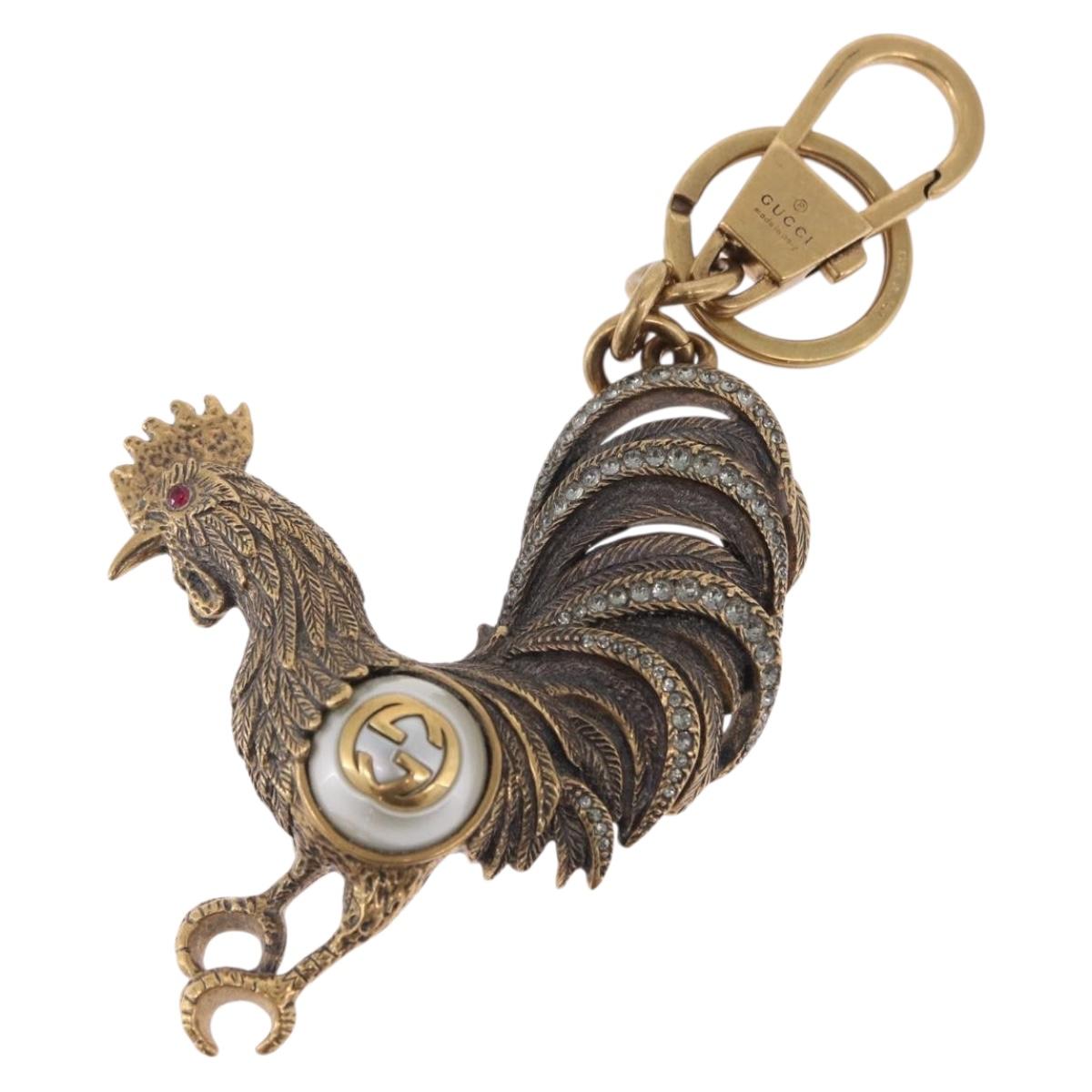 GUCCI Key Ring metal Gold Auth 202480A
