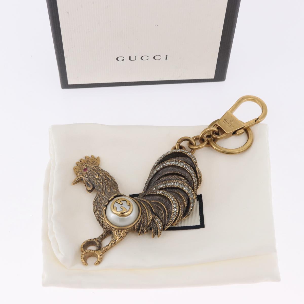 GUCCI Key Ring metal Gold Auth 202480A