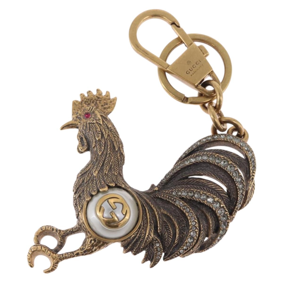 GUCCI Key Ring metal Gold Auth 202480A