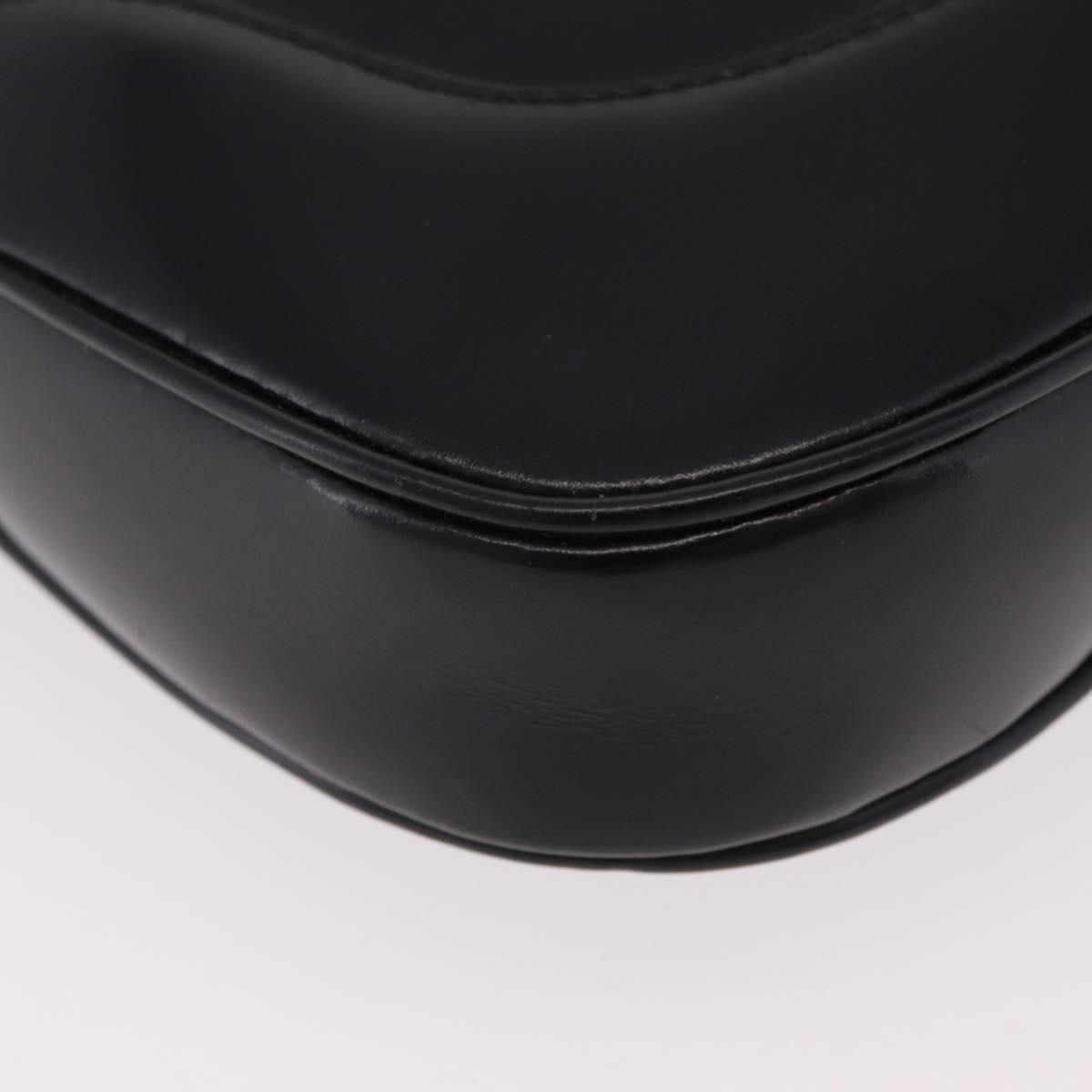 GUCCI Jackie Shoulder Bag Leather Black Gold 001 3306 2684 Auth 202492V