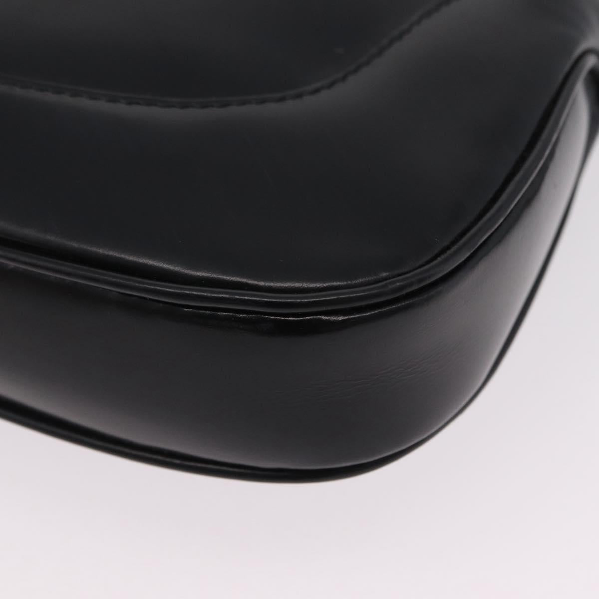 GUCCI Jackie Shoulder Bag Leather Black Gold 001 3306 2684 Auth 202492V