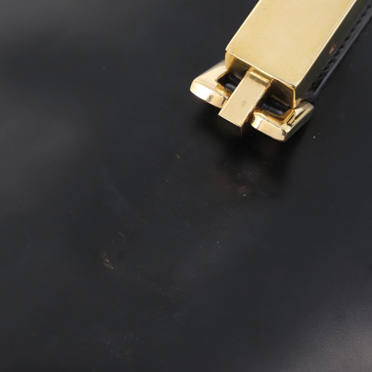 GUCCI Jackie Shoulder Bag Leather Black Gold 001 3306 2684 Auth 202492V