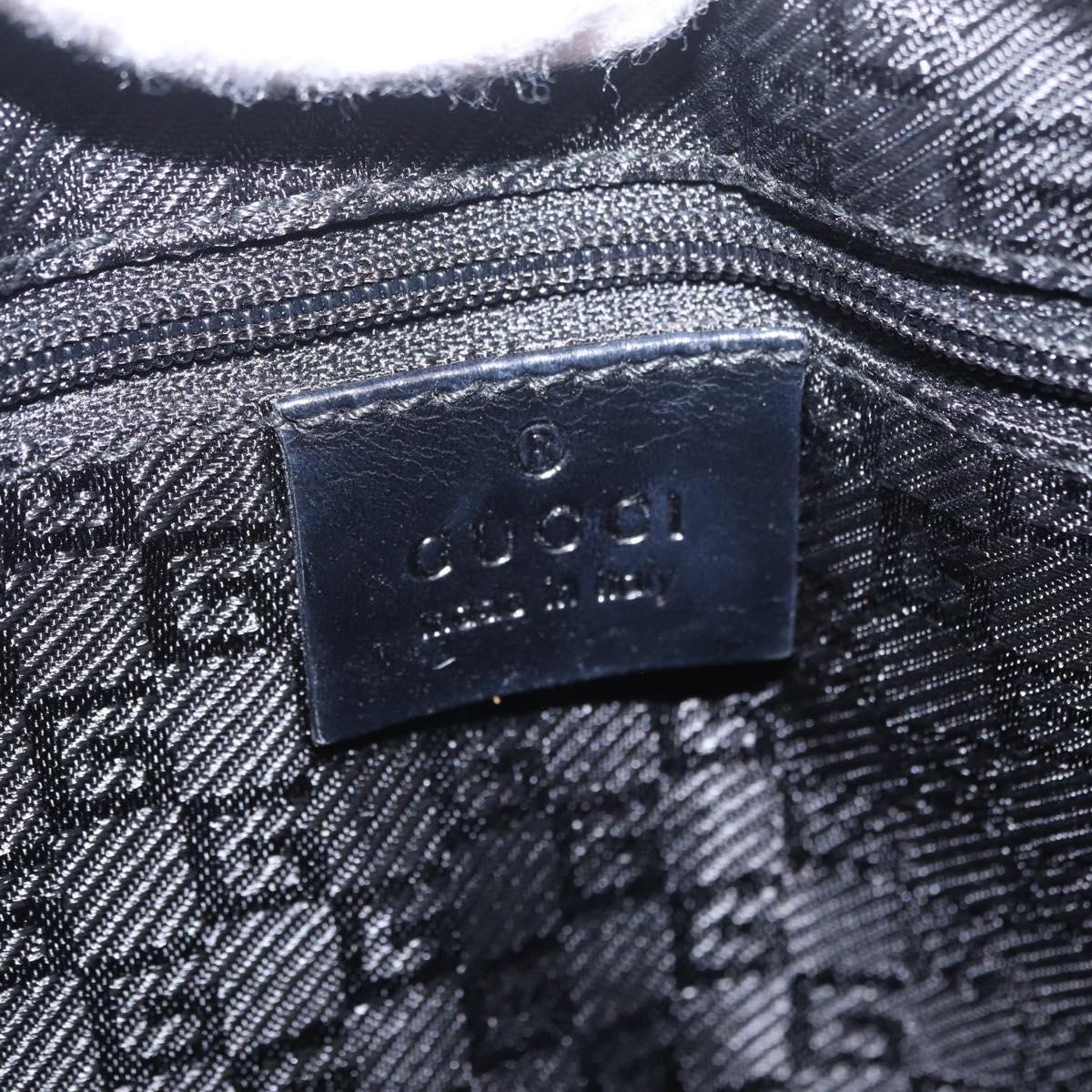 GUCCI Jackie Shoulder Bag Leather Black Gold 001 3306 2684 Auth 202492V