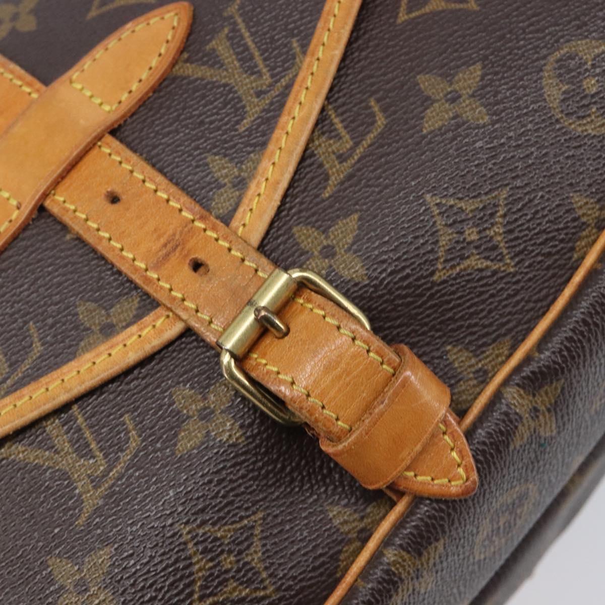 LOUIS VUITTON Monogram Saumur 30 Shoulder Bag M42256 LV Auth 202493