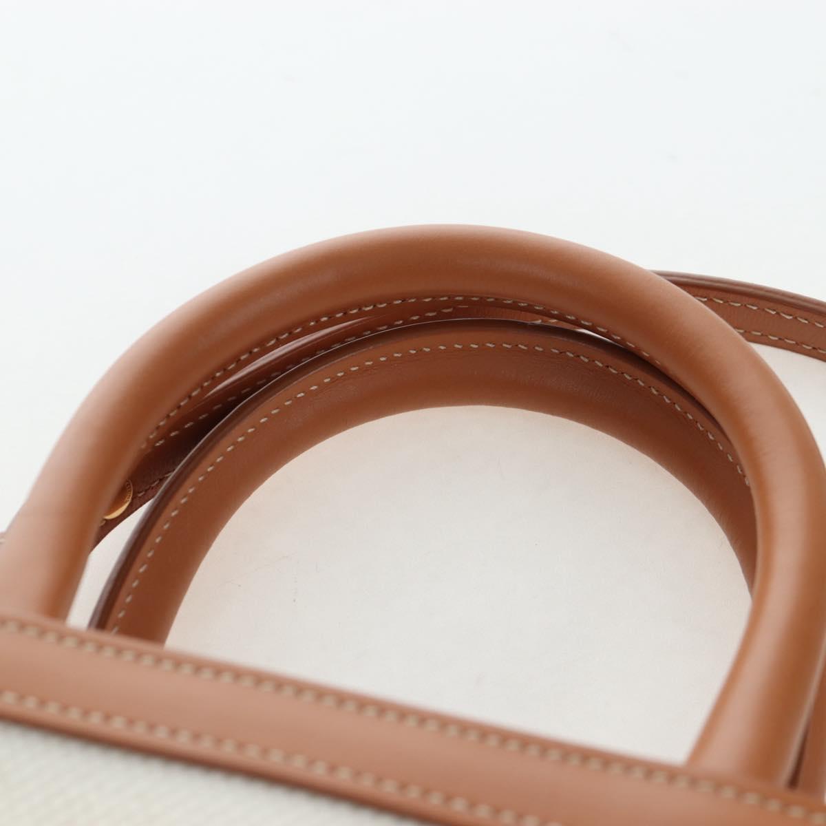 CELINE Vertical Mini Hand Bag Canvas 2way Beige Auth 202496M