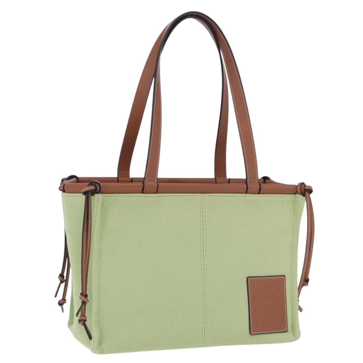 LOEWE Cushion Tote Bag Canvas Green Auth 202499A