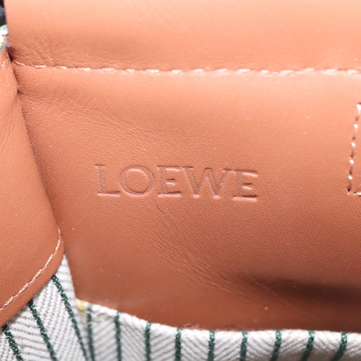 LOEWE Cushion Tote Bag Canvas Green Auth 202499A