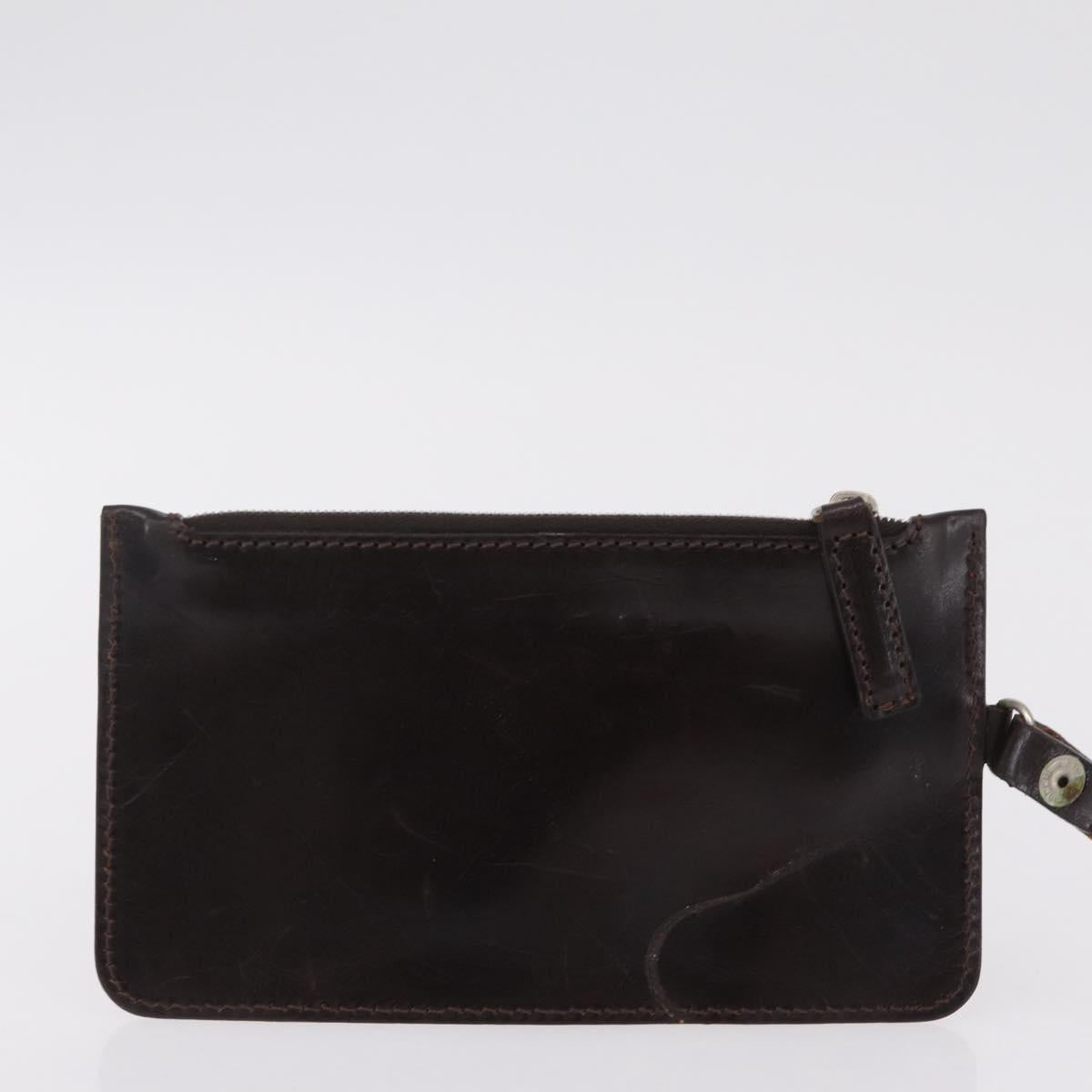 FENDI Zucca Canvas Hand Bag Black Brown Auth 202501