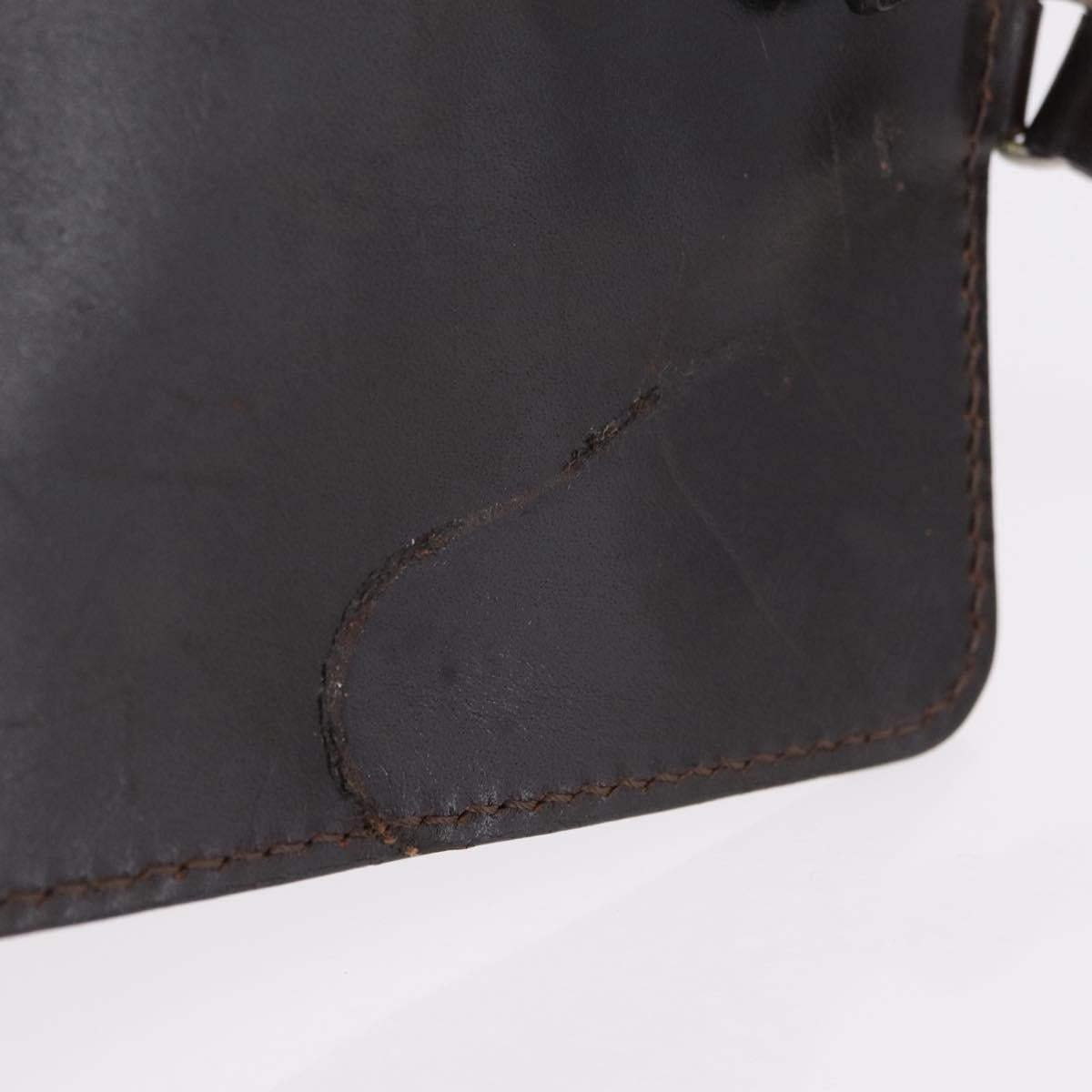 FENDI Zucca Canvas Hand Bag Black Brown Auth 202501