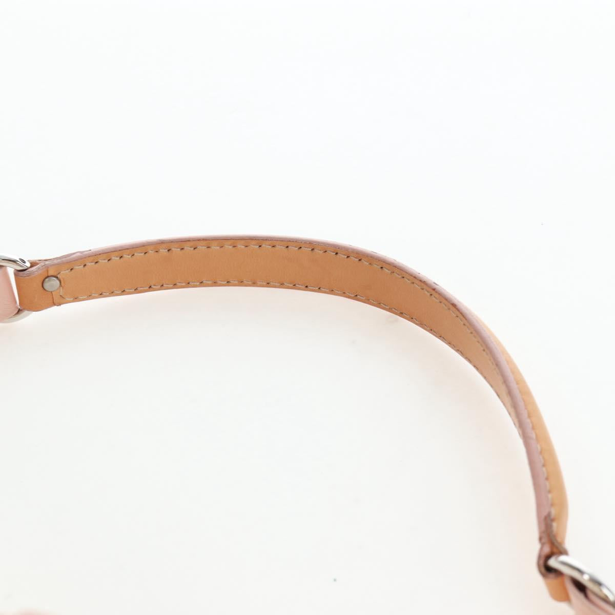 Christian Dior Trotter Canvas Romantic Chain Bag PVC Beige Silver Auth 202506SAM