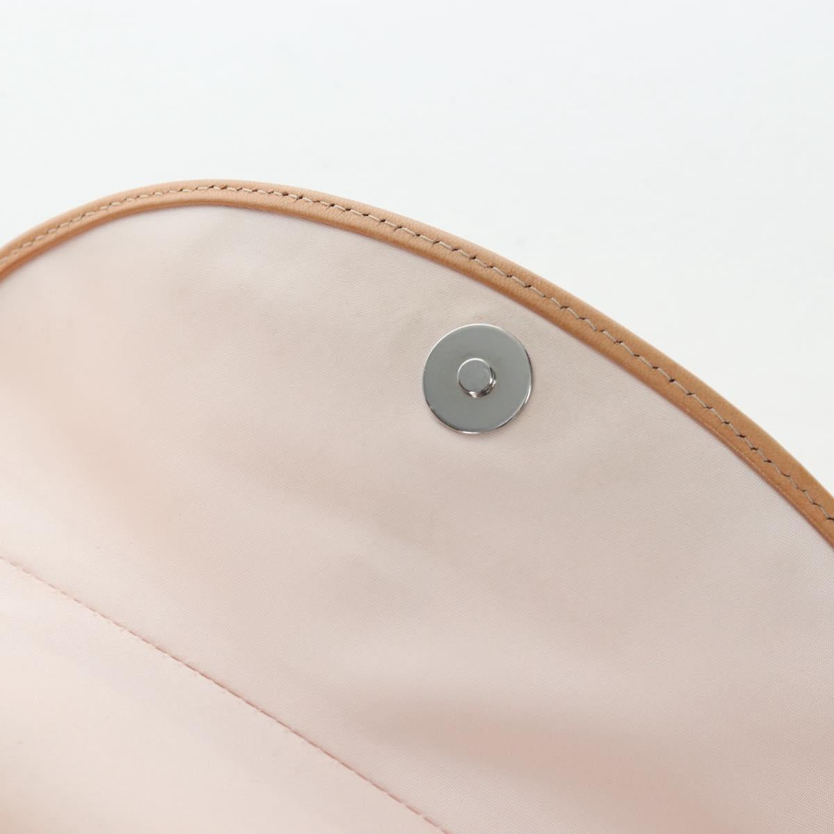 Christian Dior Trotter Canvas Romantic Chain Bag PVC Beige Silver Auth 202506SAM