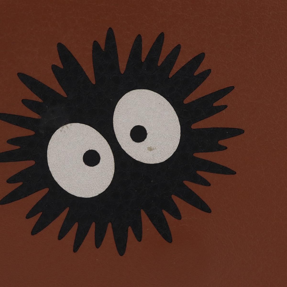 LOEWE LOEWE × Studio Ghibli Suswatari Wallet Leather Brown Silver Auth 202509M