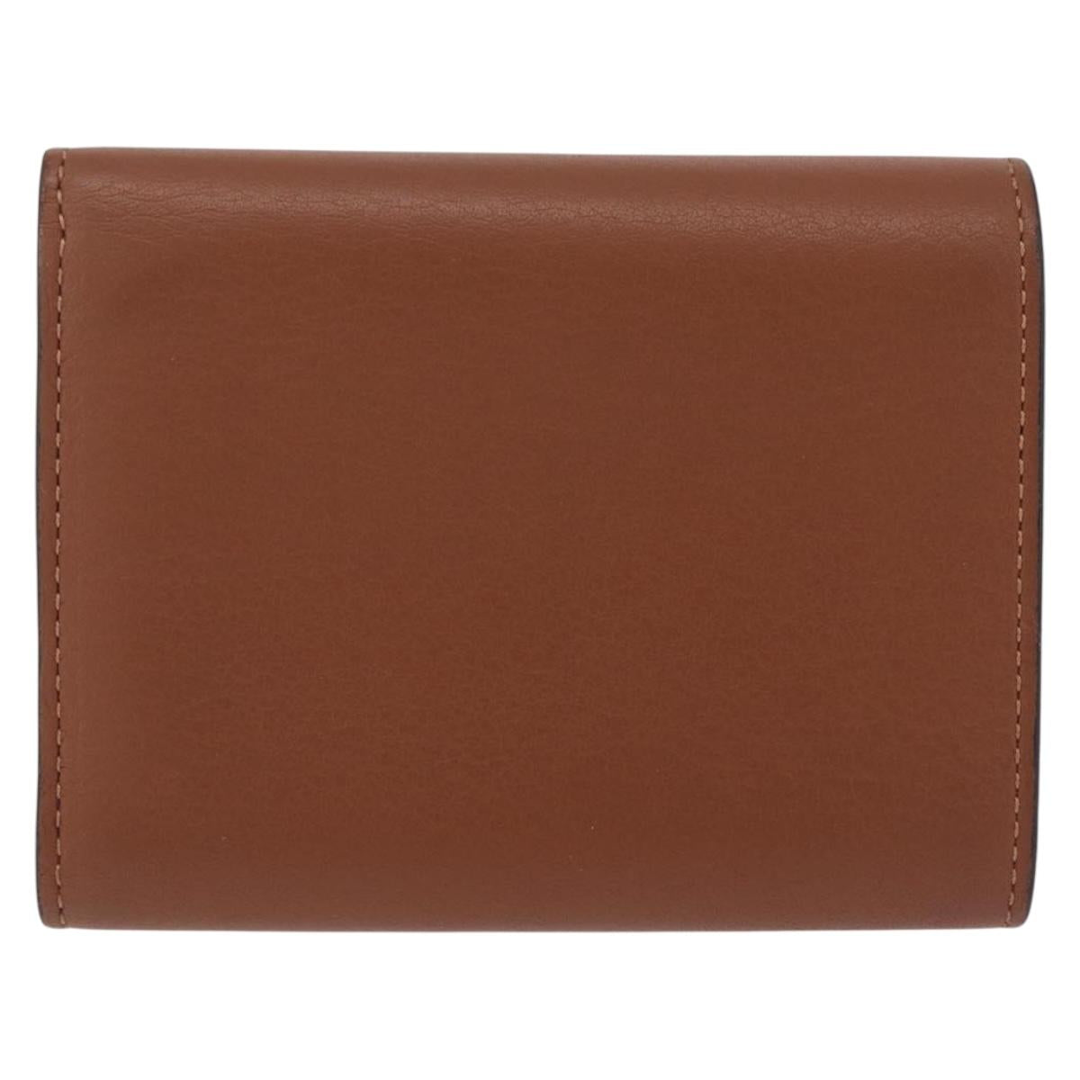 LOEWE LOEWE × Studio Ghibli Suswatari Wallet Leather Brown Silver Auth 202509M