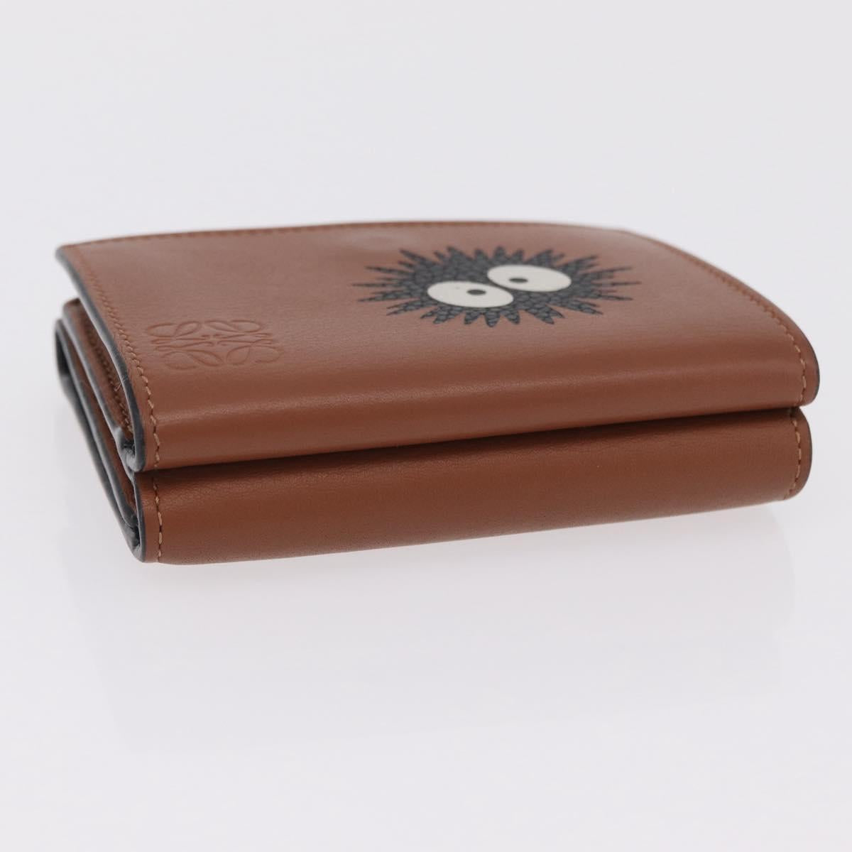 LOEWE LOEWE × Studio Ghibli Suswatari Wallet Leather Brown Silver Auth 202509M