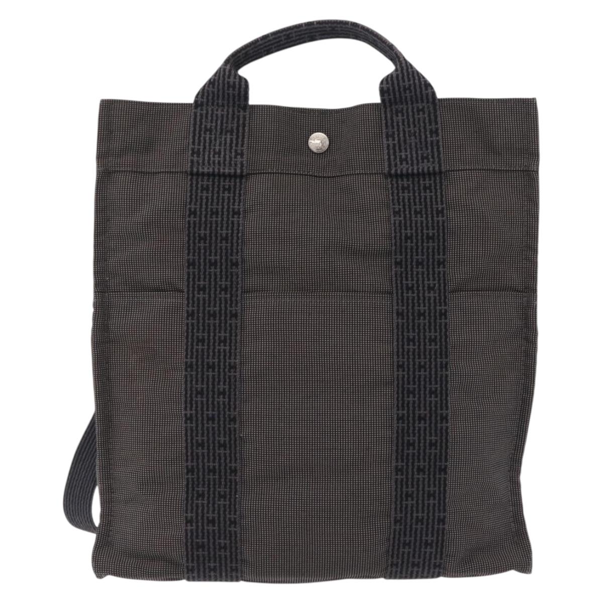 HERMES Her Line A Dos MM Backpack Canvas Gray Silver Auth 202511