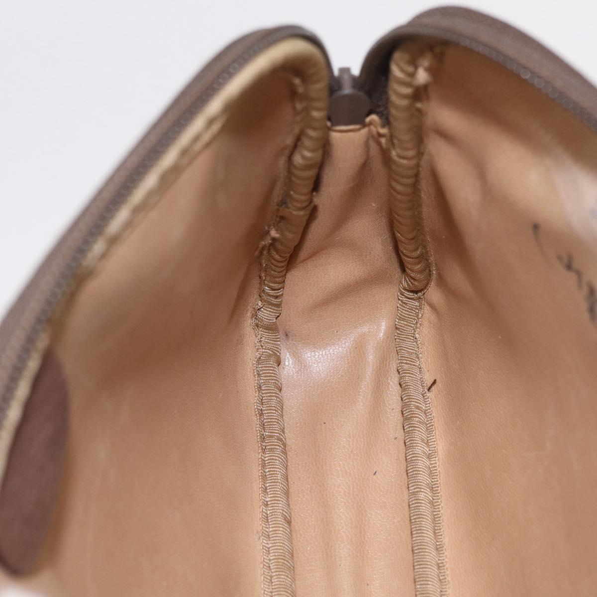 GUCCI GG Supreme Shoulder Bag PVC Beige Gold Auth 202517