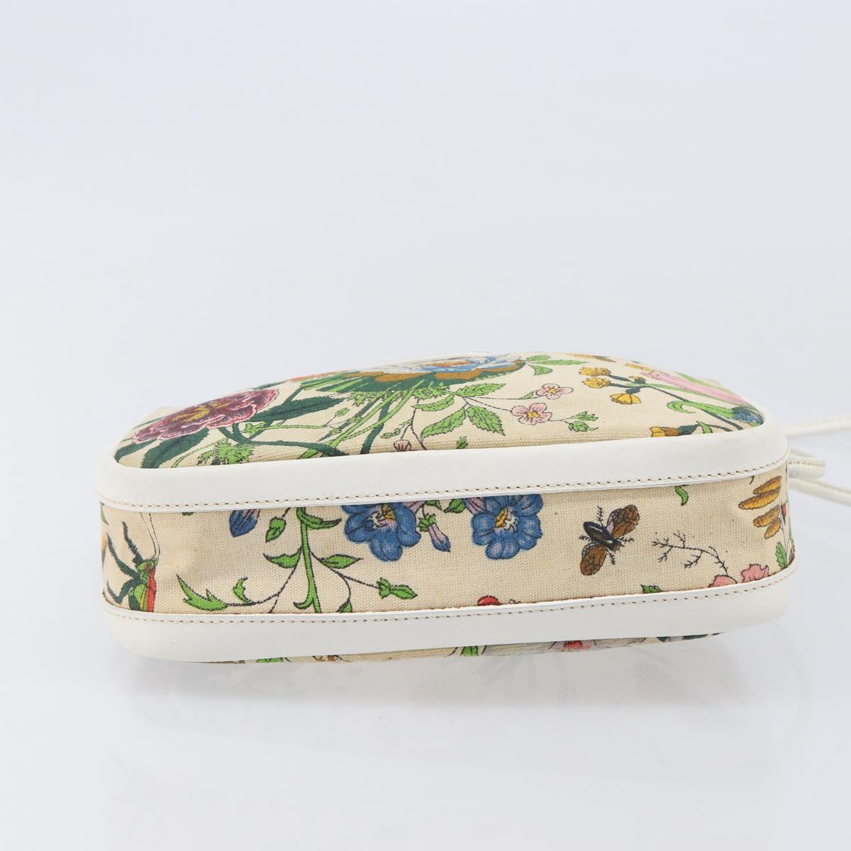 GUCCI Flora Shoulder Bag Canvas Multicolor Gold 007 113 0068 Auth 202519