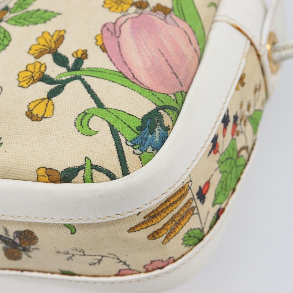 GUCCI Flora Shoulder Bag Canvas Multicolor Gold 007 113 0068 Auth 202519