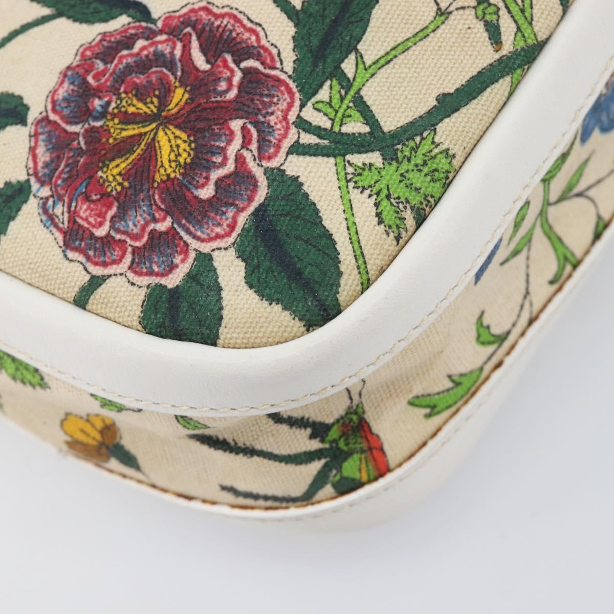 GUCCI Flora Shoulder Bag Canvas Multicolor Gold 007 113 0068 Auth 202519
