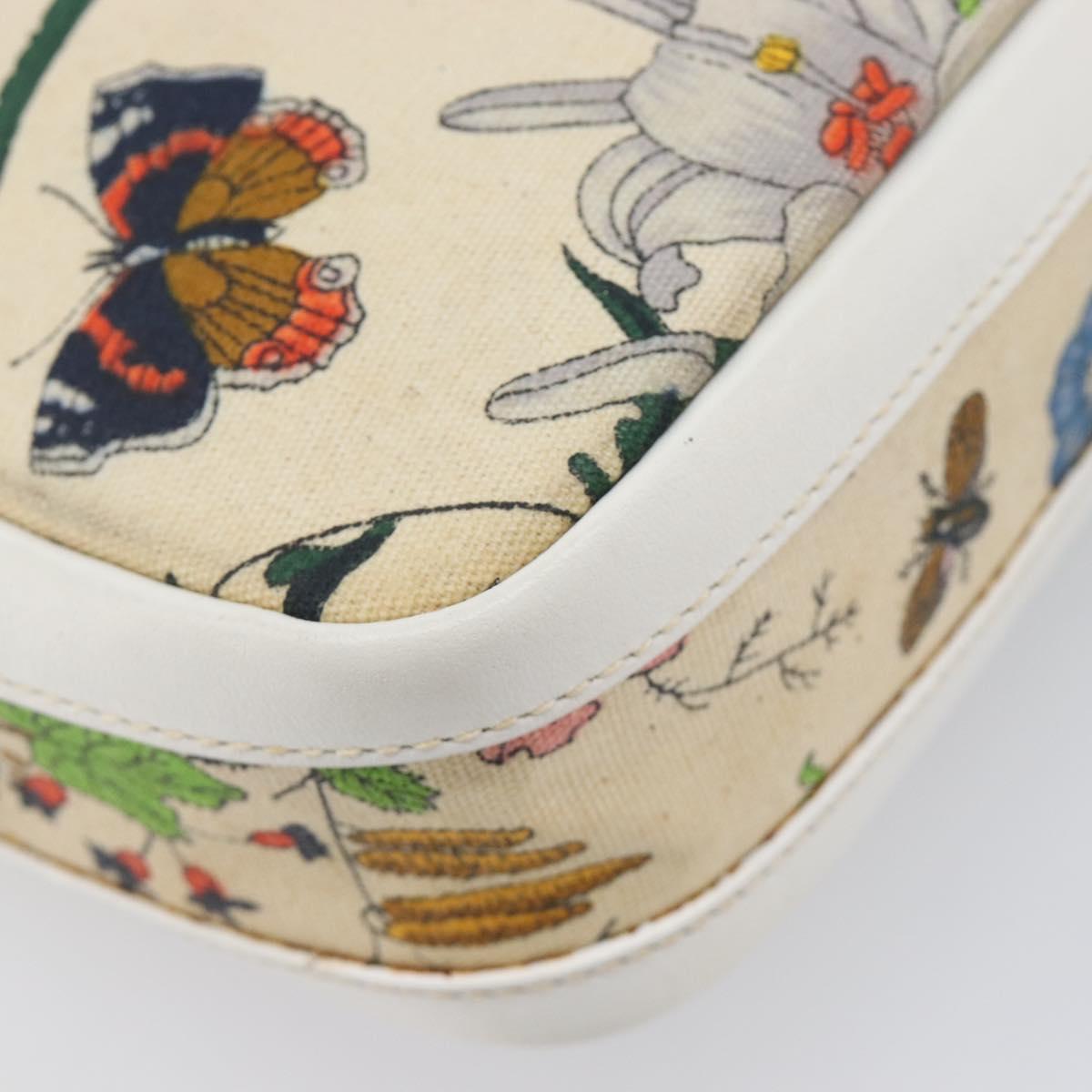 GUCCI Flora Shoulder Bag Canvas Multicolor Gold 007 113 0068 Auth 202519