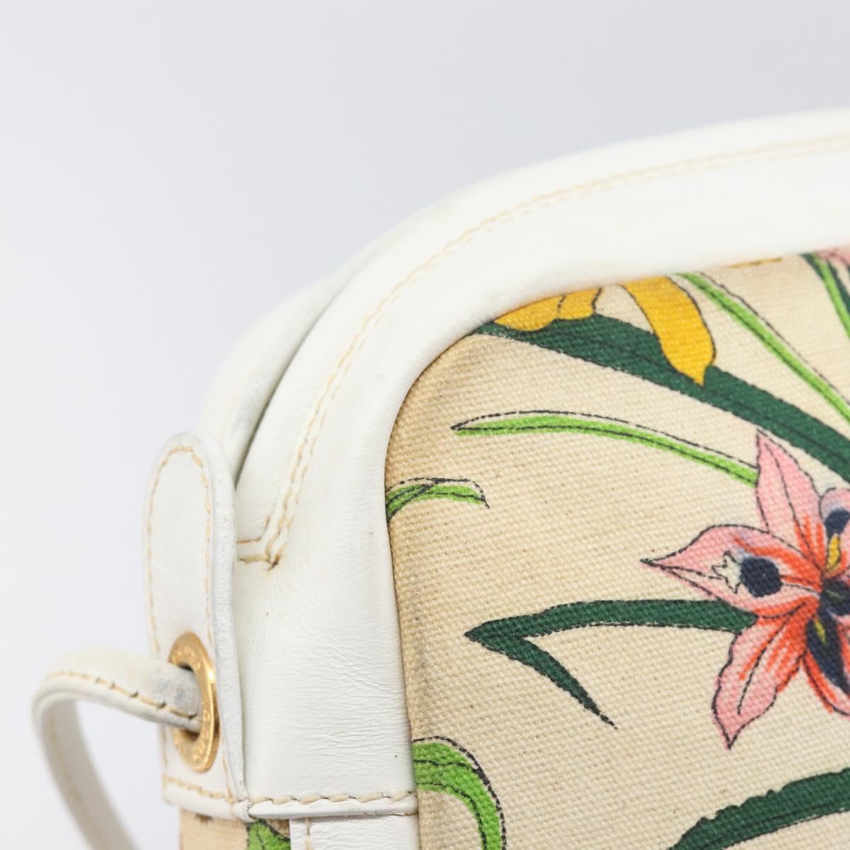 GUCCI Flora Shoulder Bag Canvas Multicolor Gold 007 113 0068 Auth 202519