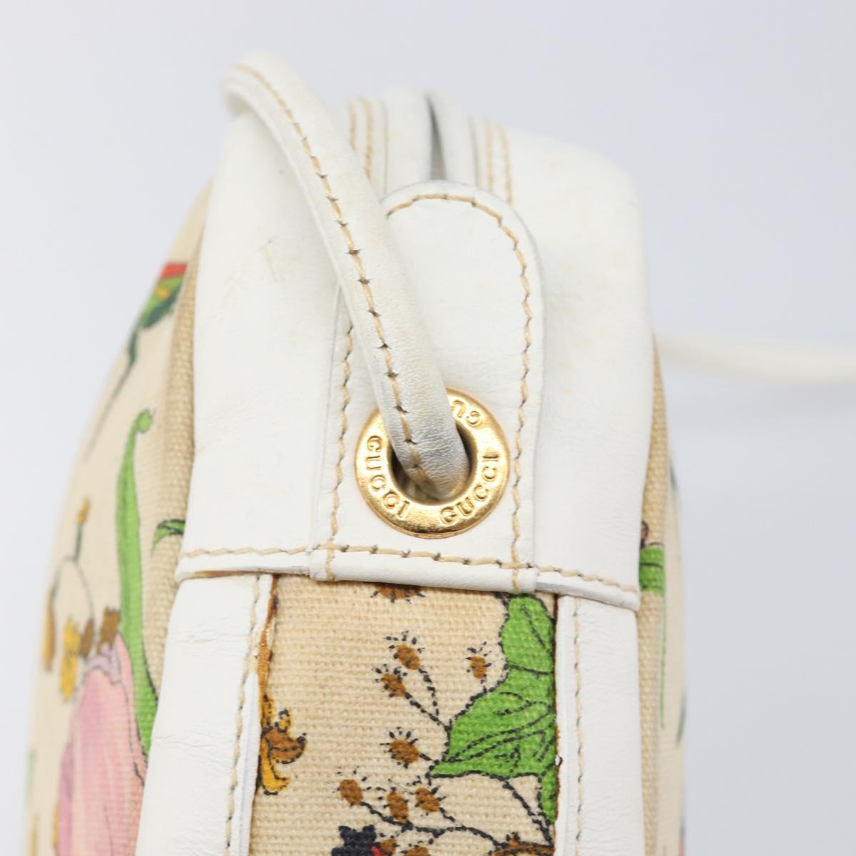 GUCCI Flora Shoulder Bag Canvas Multicolor Gold 007 113 0068 Auth 202519