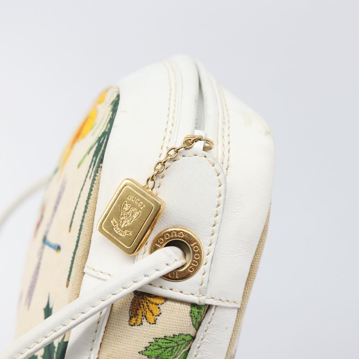 GUCCI Flora Shoulder Bag Canvas Multicolor Gold 007 113 0068 Auth 202519