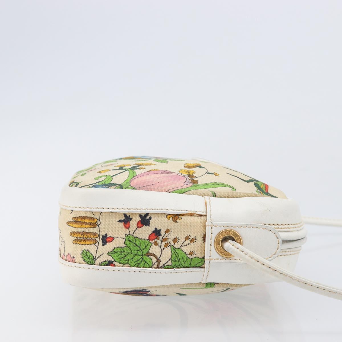 GUCCI Flora Shoulder Bag Canvas Multicolor Gold 007 113 0068 Auth 202519