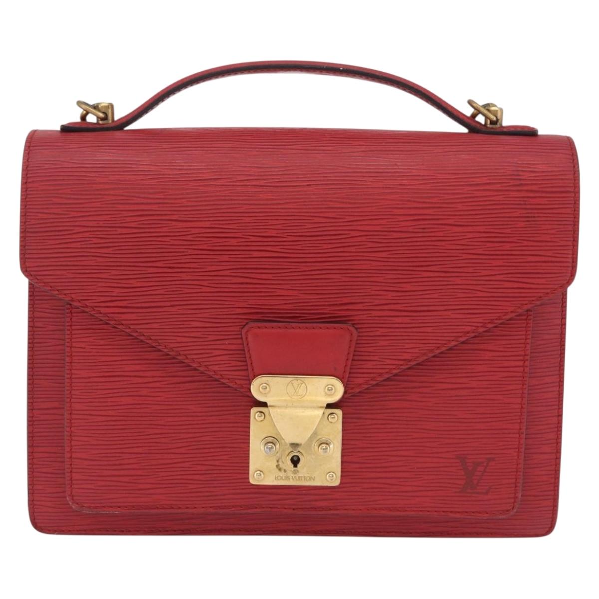LOUIS VUITTON Epi Monceau 28 Hand Bag Red M40783 LV Auth 202522