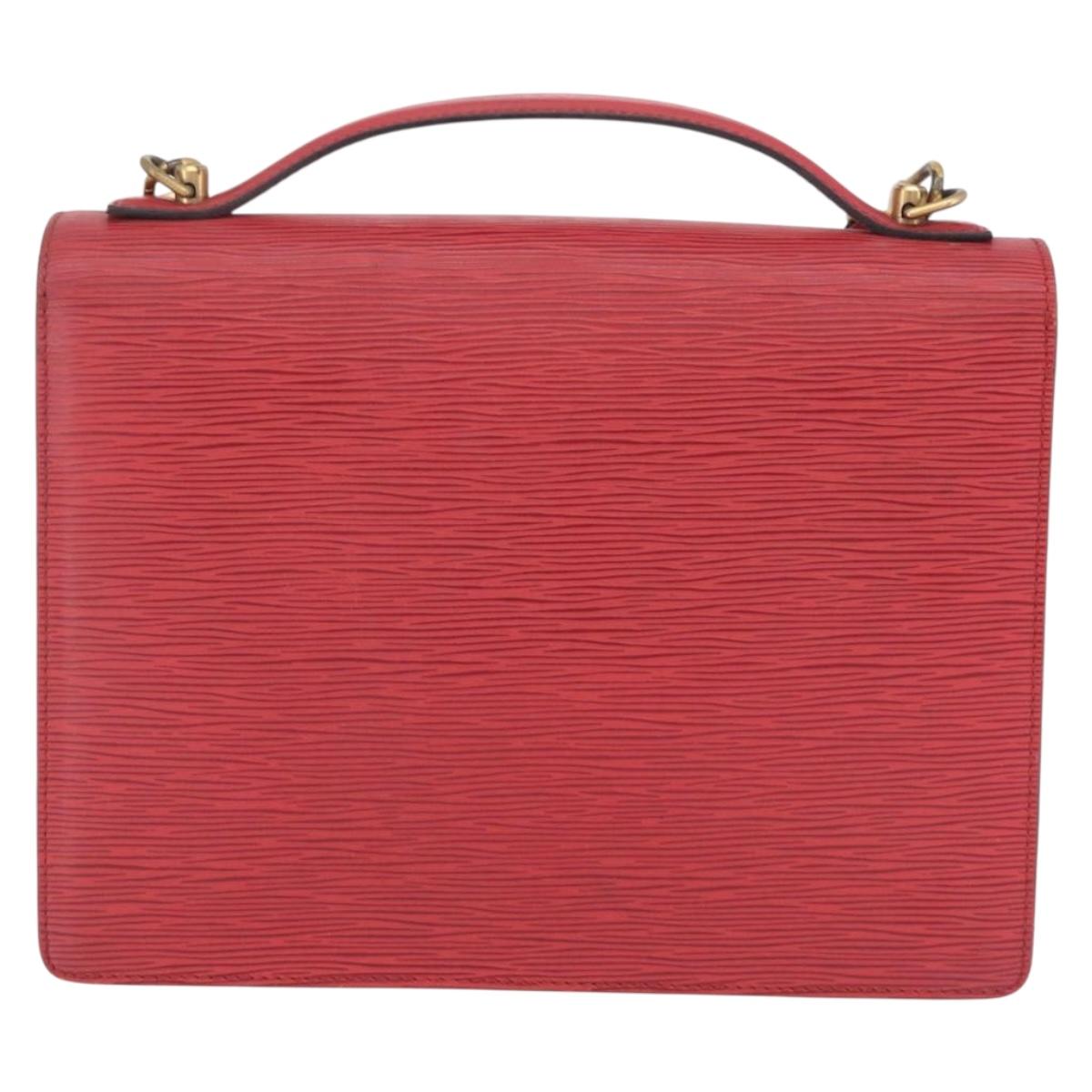 LOUIS VUITTON Epi Monceau 28 Hand Bag Red M40783 LV Auth 202522