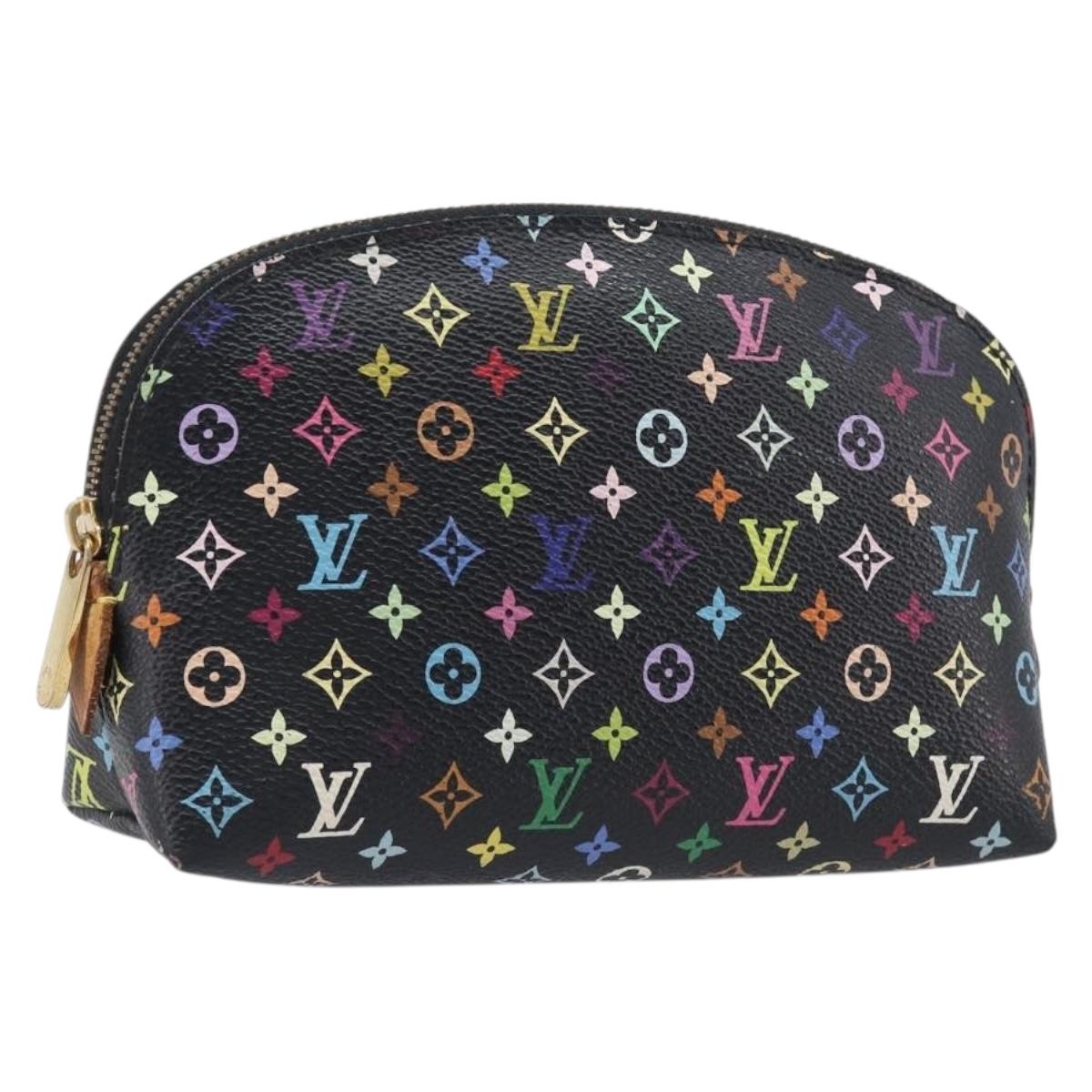 LOUIS VUITTON Monogram Multicolor Pochette Pouch Black M47355 LV Auth 202530