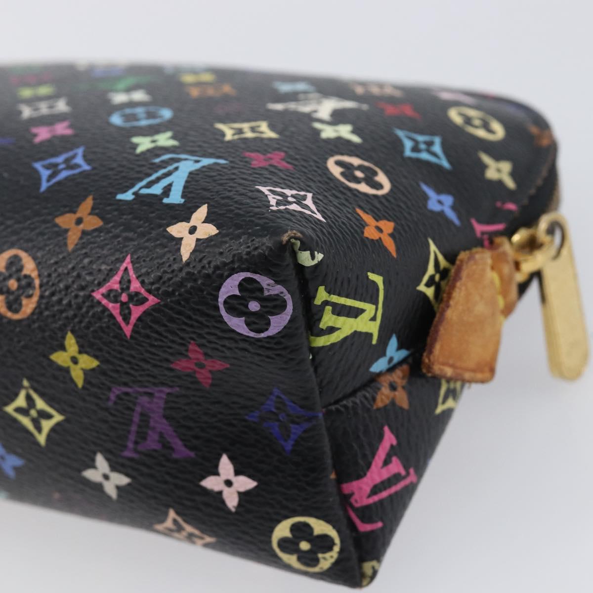 LOUIS VUITTON Monogram Multicolor Pochette Pouch Black M47355 LV Auth 202530