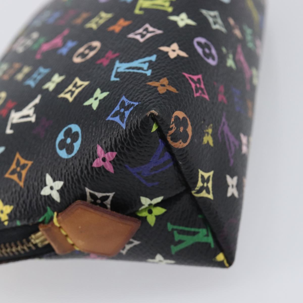 LOUIS VUITTON Monogram Multicolor Pochette Pouch Black M47355 LV Auth 202530