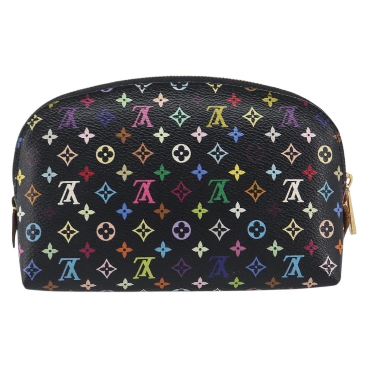 LOUIS VUITTON Monogram Multicolor Pochette Pouch Black M47355 LV Auth 202530