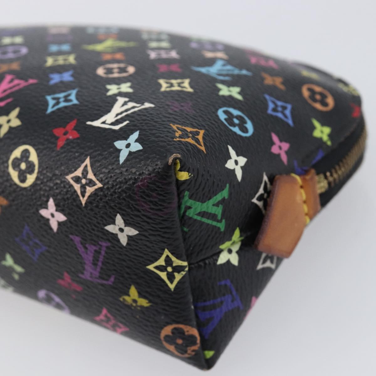 LOUIS VUITTON Monogram Multicolor Pochette Pouch Black M47355 LV Auth 202530