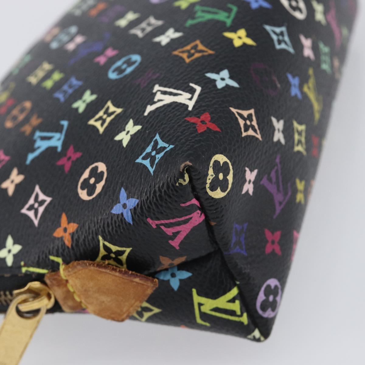 LOUIS VUITTON Monogram Multicolor Pochette Pouch Black M47355 LV Auth 202530