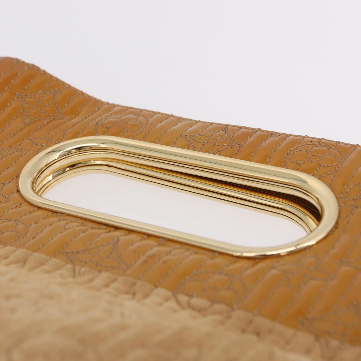 LOUIS VUITTON Monogram Motard After dark Clutch Bag Beige LV Auth 202532A