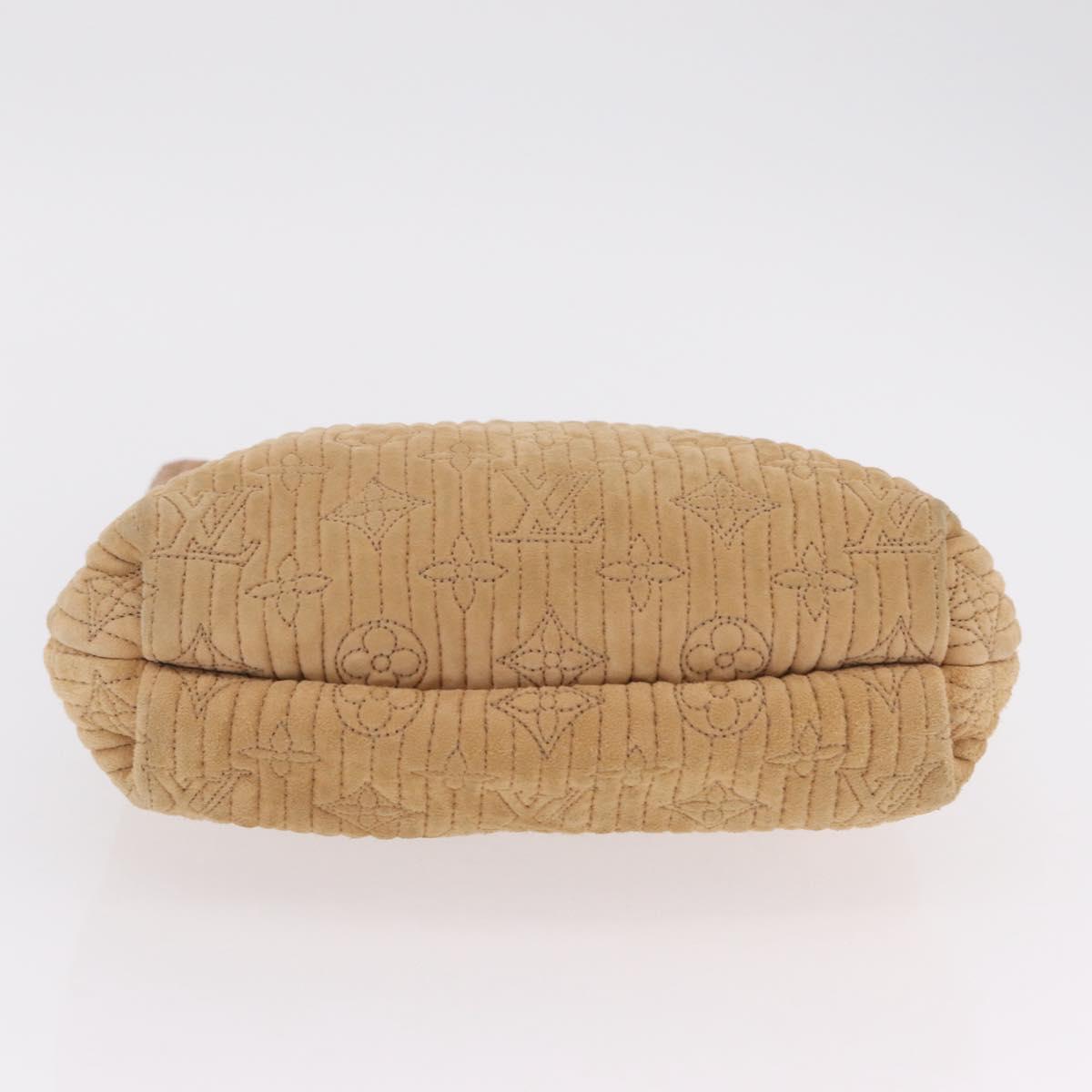 LOUIS VUITTON Monogram Motard After dark Clutch Bag Beige LV Auth 202532A