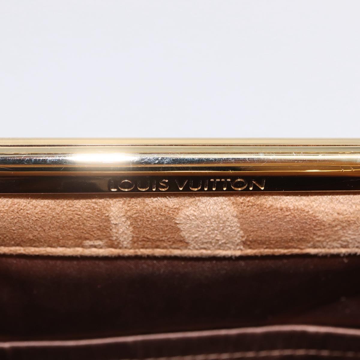 LOUIS VUITTON Monogram Motard After dark Clutch Bag Beige LV Auth 202532A