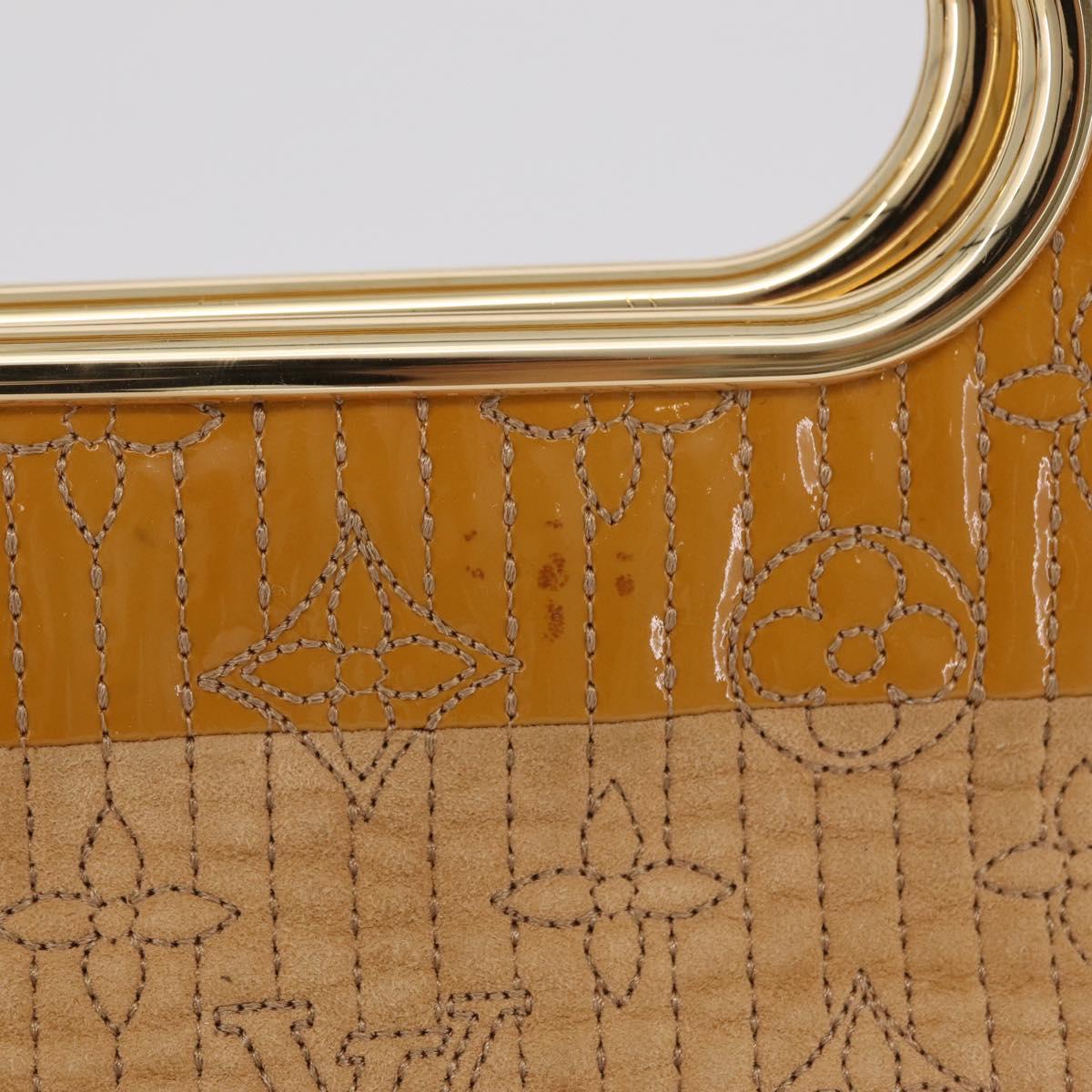 LOUIS VUITTON Monogram Motard After dark Clutch Bag Beige LV Auth 202532A