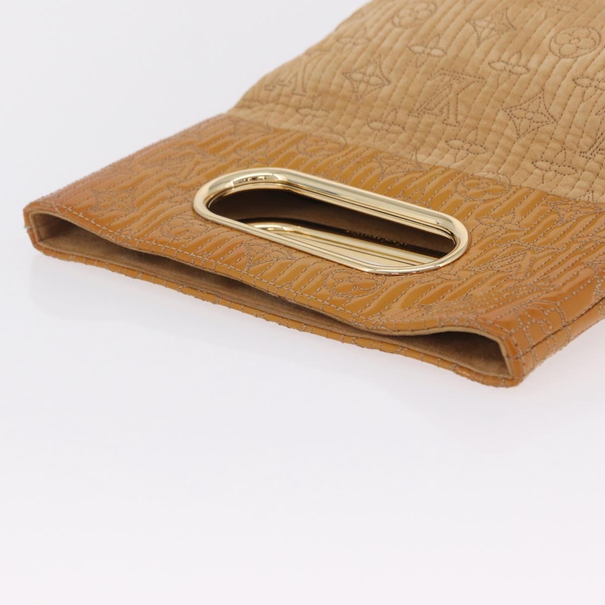 LOUIS VUITTON Monogram Motard After dark Clutch Bag Beige LV Auth 202532A