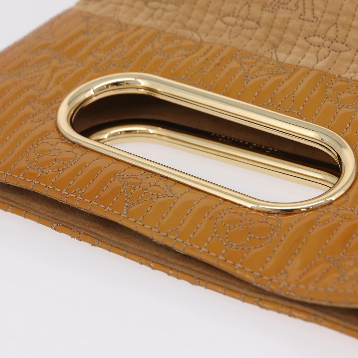 LOUIS VUITTON Monogram Motard After dark Clutch Bag Beige LV Auth 202532A