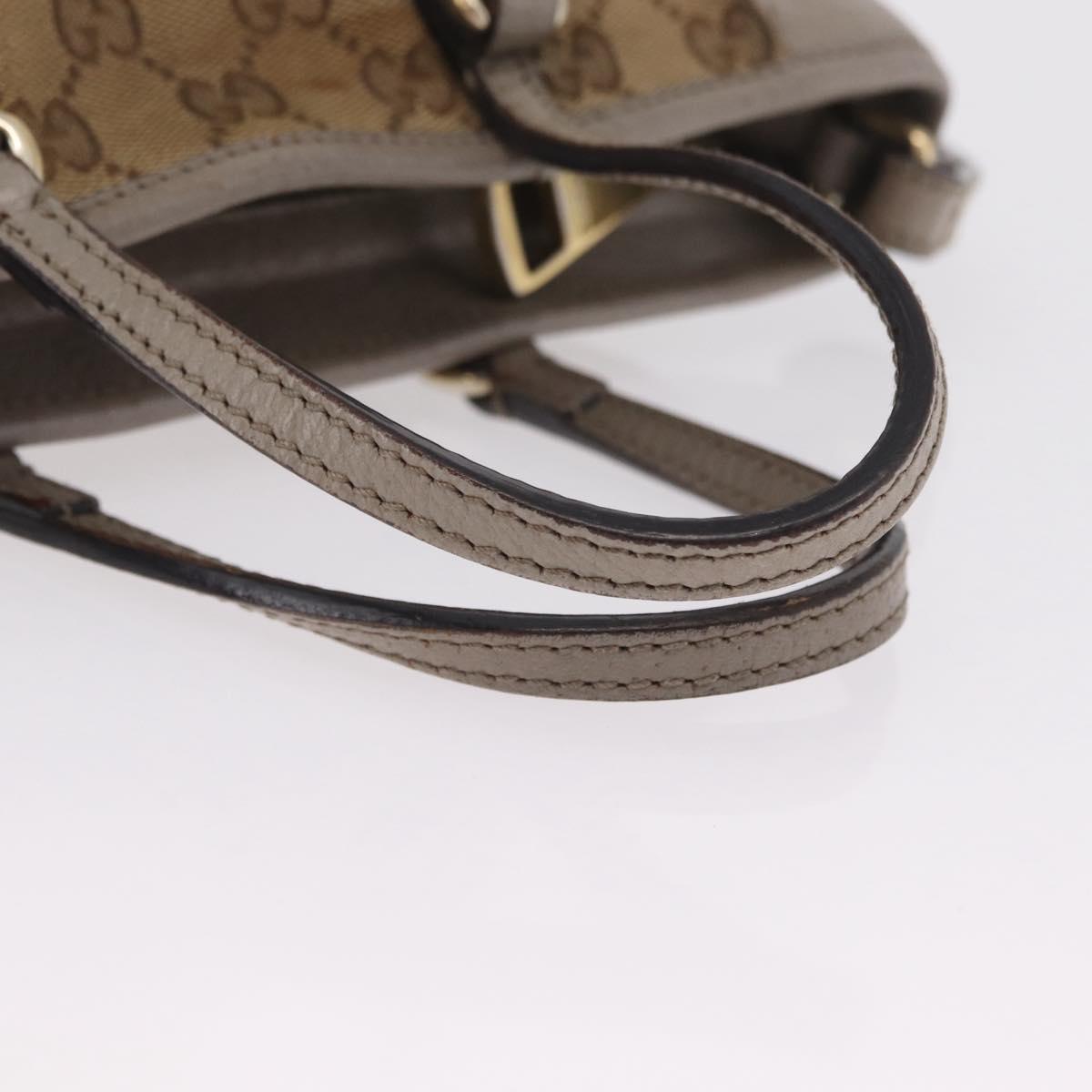 GUCCI GG Canvas Hand Bag 2way Beige Gold 353121 Auth 202533