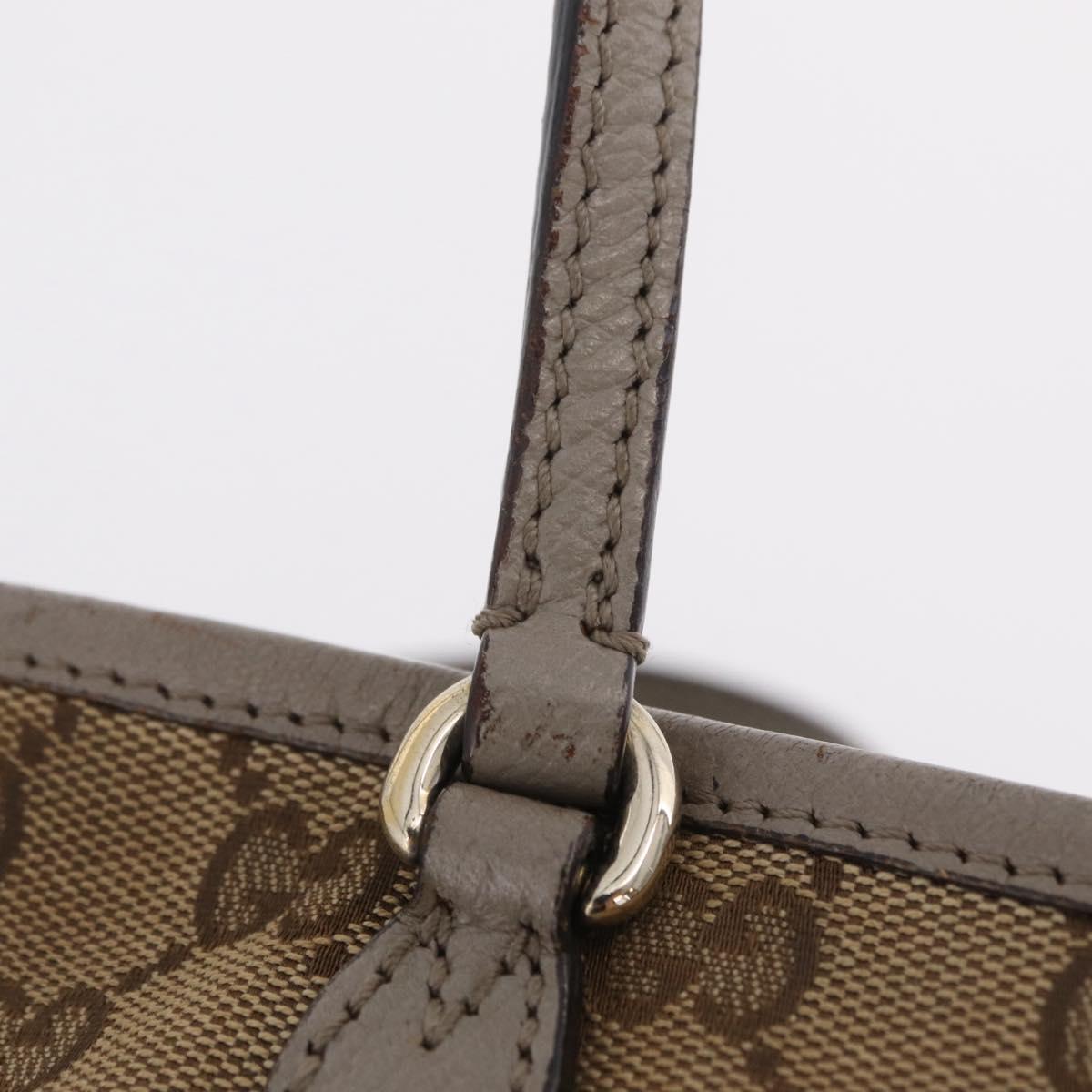 GUCCI GG Canvas Hand Bag 2way Beige Gold 353121 Auth 202533