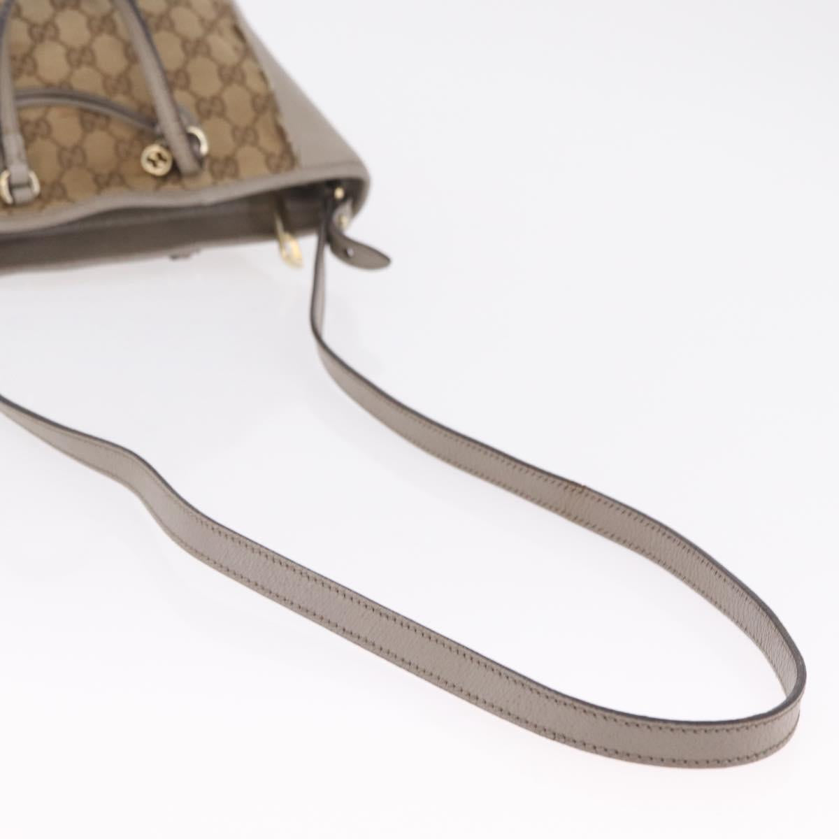 GUCCI GG Canvas Hand Bag 2way Beige Gold 353121 Auth 202533