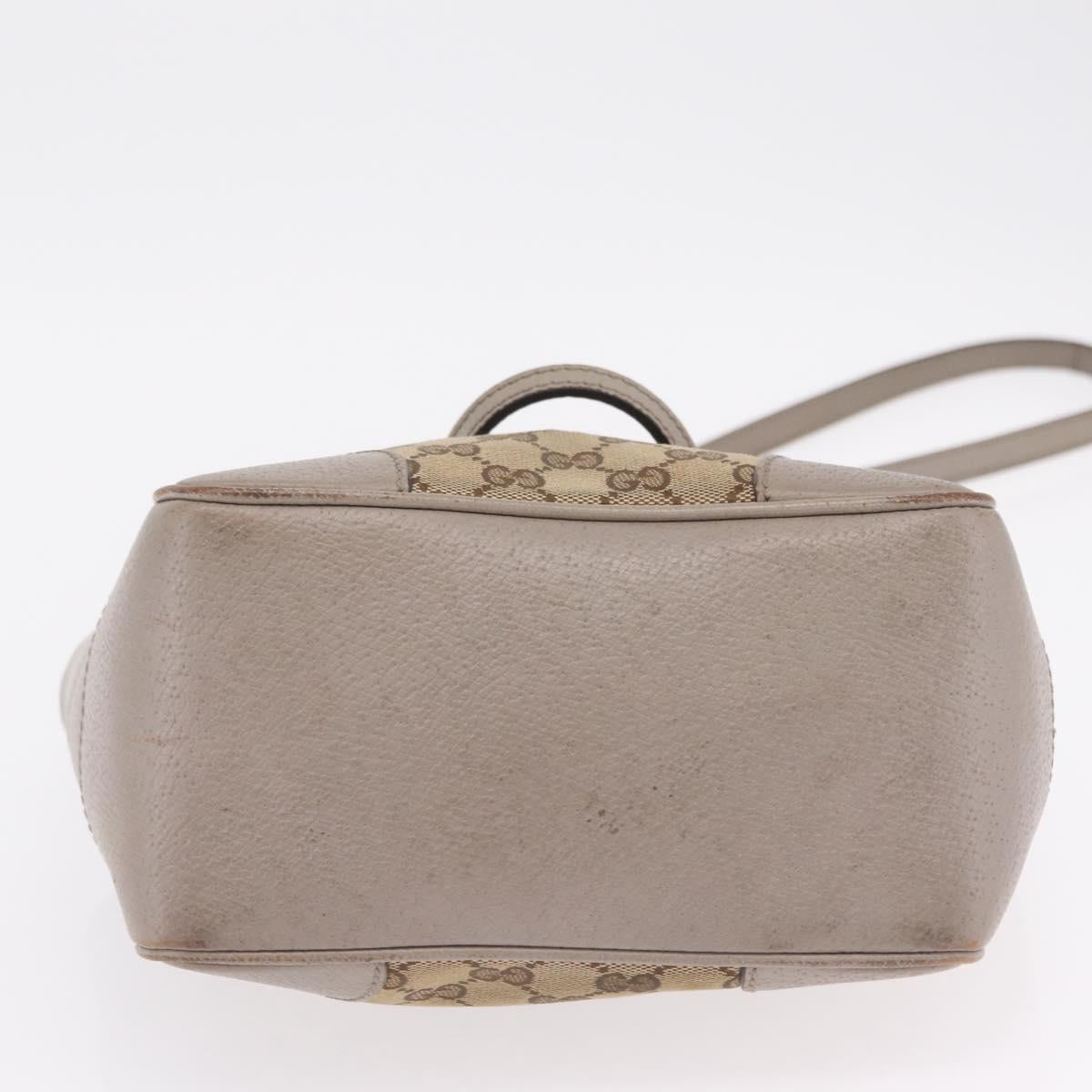 GUCCI GG Canvas Hand Bag 2way Beige Gold 353121 Auth 202533