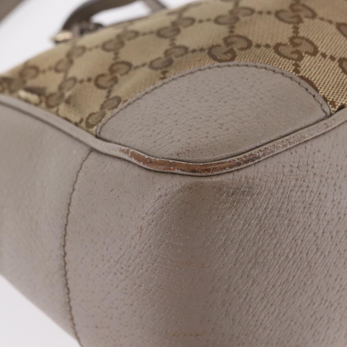GUCCI GG Canvas Hand Bag 2way Beige Gold 353121 Auth 202533