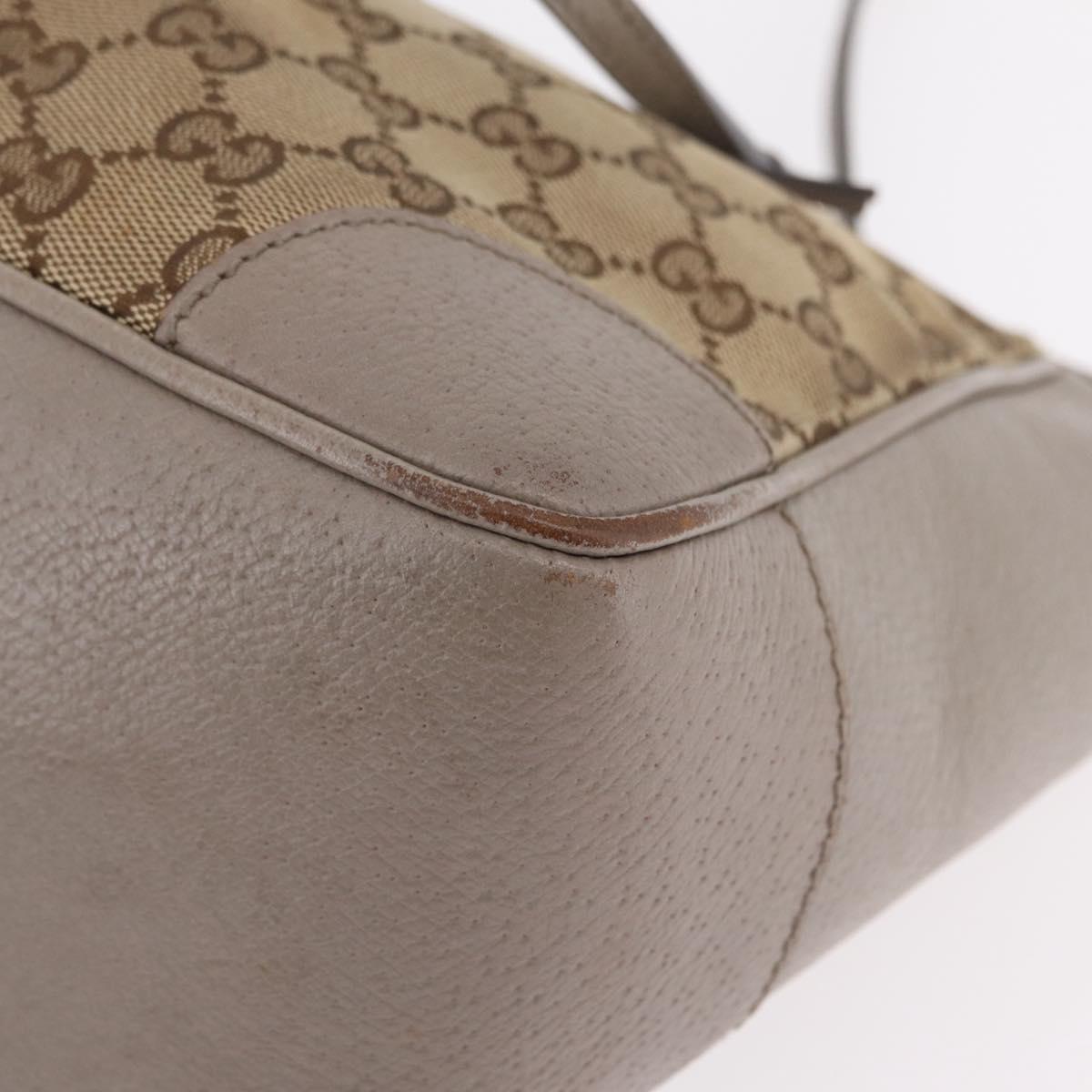 GUCCI GG Canvas Hand Bag 2way Beige Gold 353121 Auth 202533